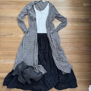 Lularoe Sarah Gray Long Cardigan